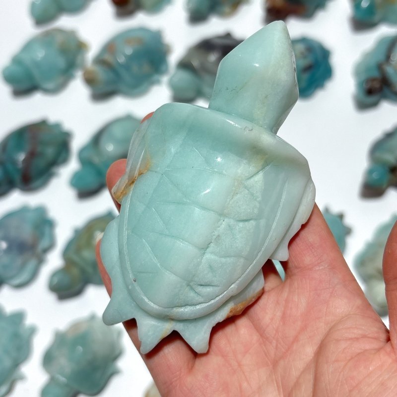 25 Pieces Caribbean Calcite Sea Turtle Carving -Wholesale Crystals