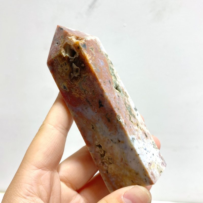 25 Pieces Ocean Jasper Four - Sided Points - Wholesale Crystals