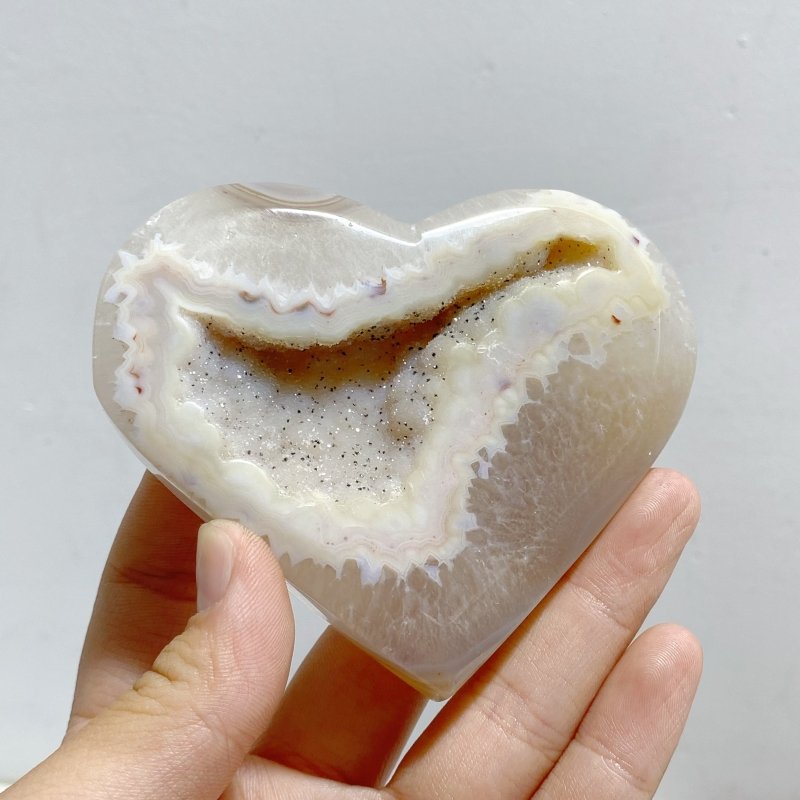26 Pieces Geode Druzy Agate Heart -Wholesale Crystals