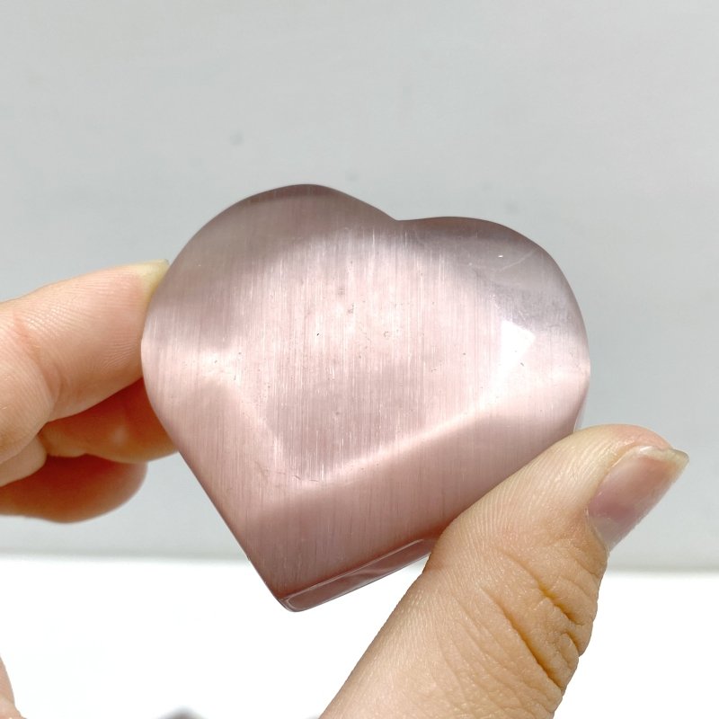 26 Pieces Purple Glass Cat Eye Heart - Wholesale Crystals