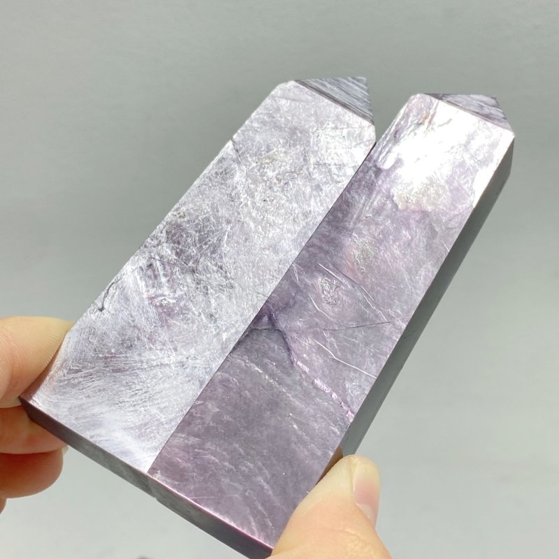 26 Pieces Purple Lepidolite Tower Points - Wholesale Crystals