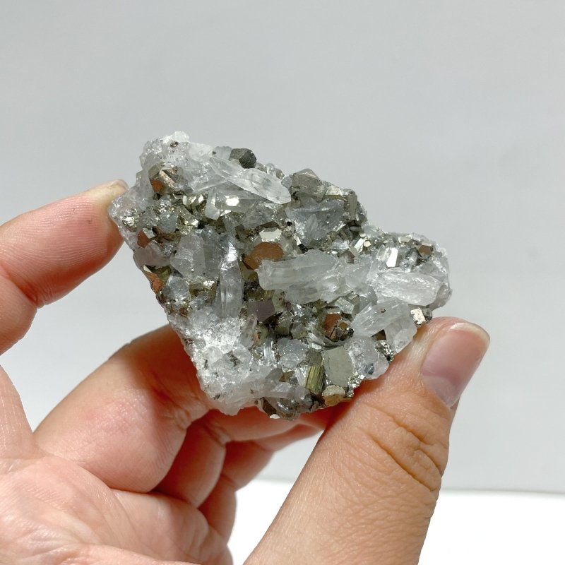 26 Pieces Small Pyrite Mixed Clear Quartz Cluster Specimen For Collection - Wholesale Crystals