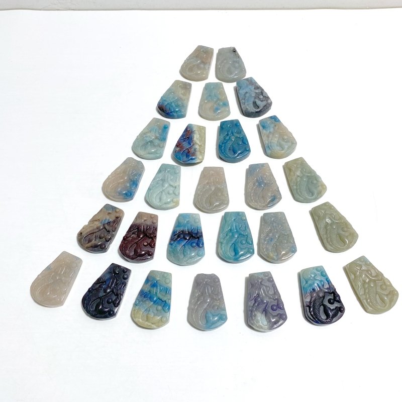 27 Pieces Natural Trolleite Stone Mermaid Carving Closeout - Wholesale Crystals