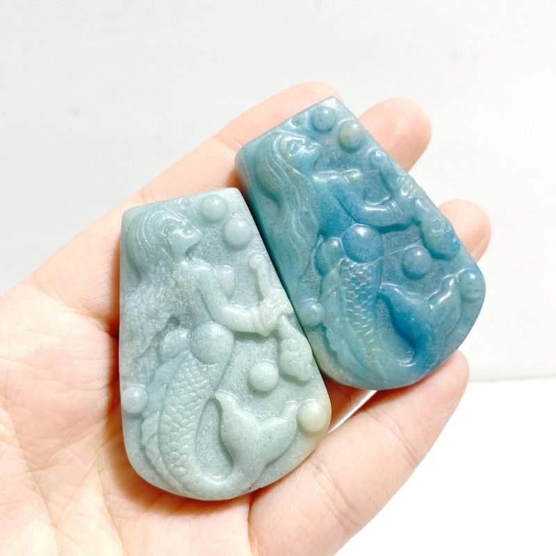 27 Pieces Natural Trolleite Stone Mermaid Carving Closeout - Wholesale Crystals