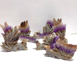 6 Pieces Amethyst Mixed Agate Nine-tailed Fox Carving