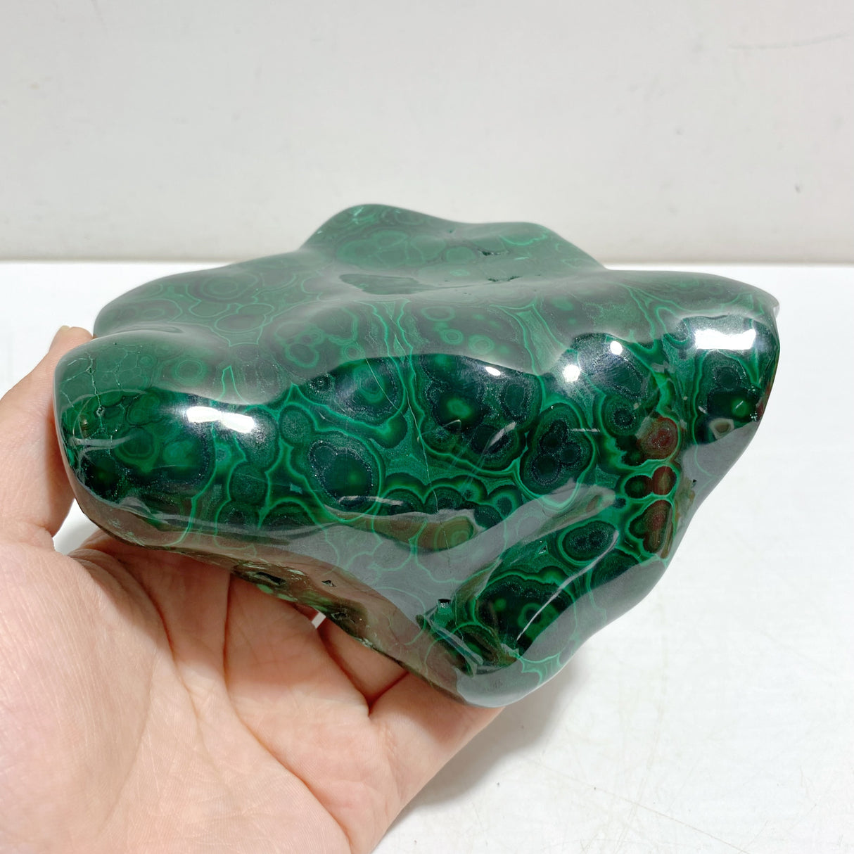 High Quality Beautiful Polished Malachite With Stand