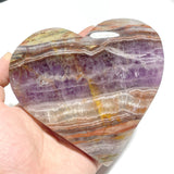 9 Pieces Amethyst Mixed Agate Heart With Stand