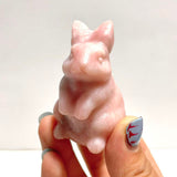 Pink Opal Rabbit Carving Wholesale