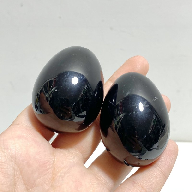 29 Pieces Black Obsidian Eggs - Wholesale Crystals