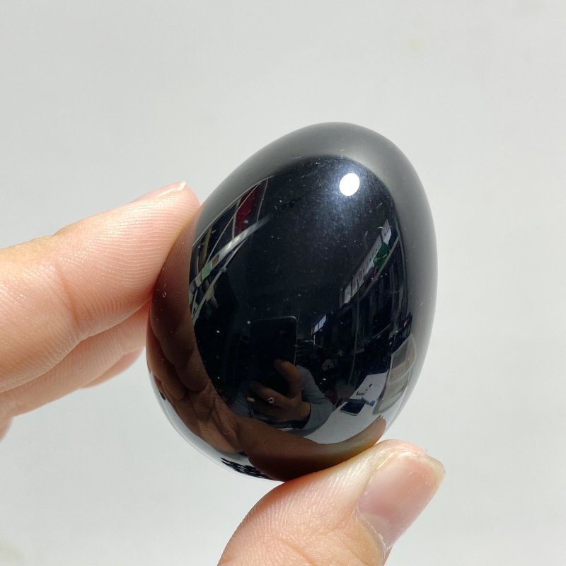 29 Pieces Black Obsidian Eggs - Wholesale Crystals