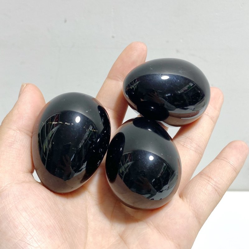 29 Pieces Black Obsidian Eggs - Wholesale Crystals