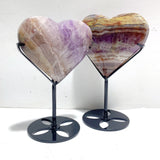 9 Pieces Amethyst Mixed Agate Heart With Stand