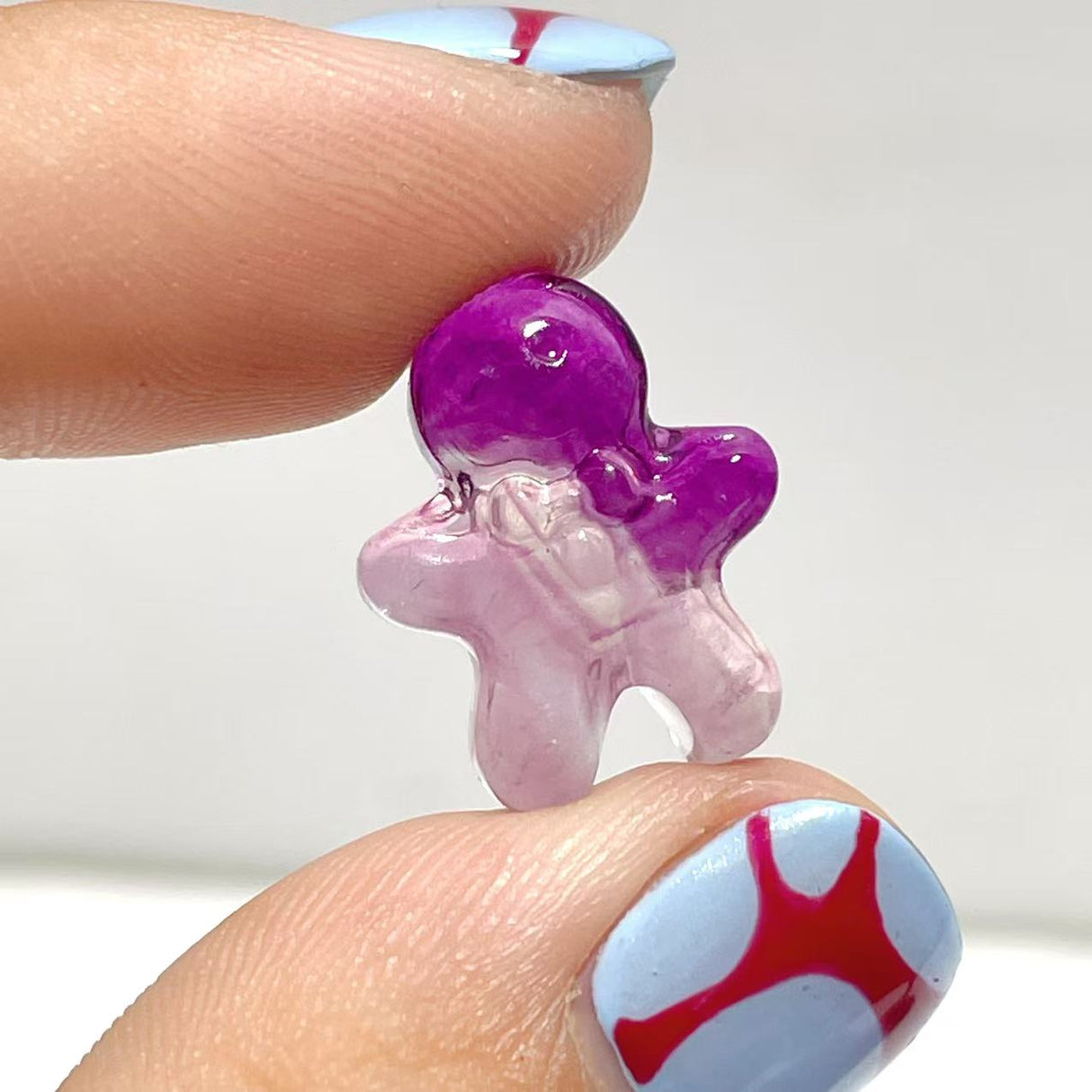 Mini Fluorite Gingerbread Man Carving Wholesale