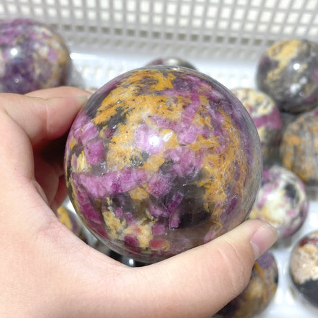 13 Pieces Pink Tourmaline Spheres Balls