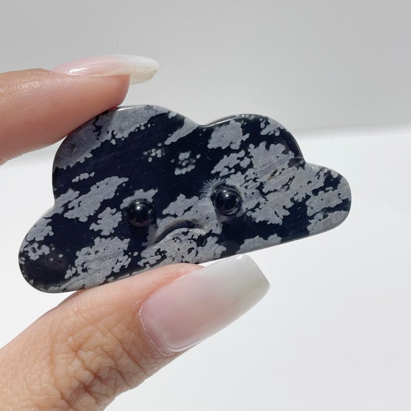 3 Expressions Mixed Snowflake Obsidian Clouds Carving Wholesale - Wholesale Crystals