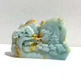 3 Pieces Beautiful Caribbean Calcite Landscape Pavilion Carving 6 - Wholesale Crystals