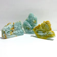3 Pieces Beautiful Caribbean Calcite Landscape Pavilion Carving 6 - Wholesale Crystals