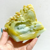 3 Pieces Beautiful Caribbean Calcite Landscape Pavilion Carving 6 - Wholesale Crystals