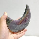 3 Pieces Beautiful Labradorite Moon Carving With Stand -Wholesale Crystals