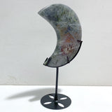 3 Pieces Beautiful Labradorite Moon Carving With Stand -Wholesale Crystals