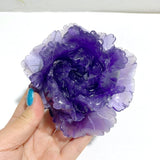 3 Pieces Beautiful Purple Fluorite Flower Carving 5 - Wholesale Crystals