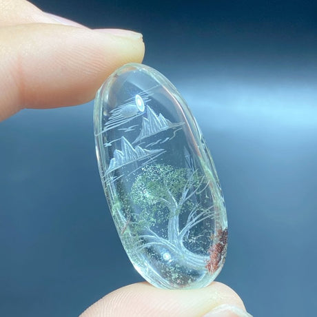 3 Pieces Beautiful Scenery Garden Quartz Inner Scene Carving - Wholesale Crystals