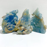 3 Pieces Blue Onyx Flying Dragon Castle Carving -Wholesale Crystals