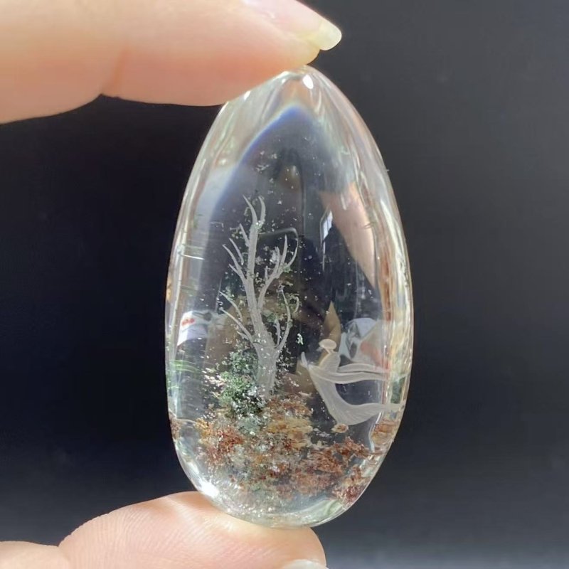 3 Pieces Buddhist Monk Bodhi Kensho Garden Quartz Inner Scene Carving -Wholesale Crystals