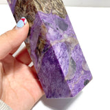 3 Pieces Charoite Four - sided Tower Point - Wholesale Crystals