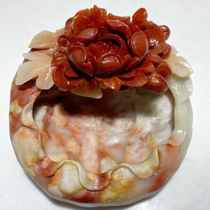 3 Pieces Colorful Jasper Bowl Hand Carving Home Decor - Wholesale Crystals