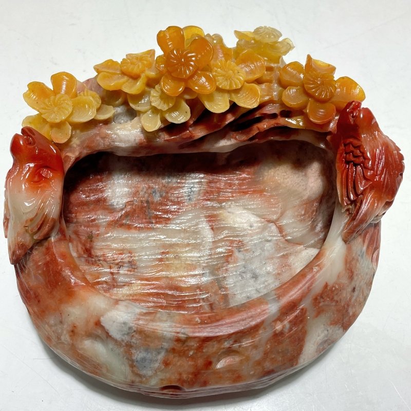 3 Pieces Colorful Jasper Bowl Hand Carving Home Decor - Wholesale Crystals