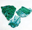 3 Pieces High Quality Chrysocolla Mixed Malachite Slab Specimen - Wholesale Crystals