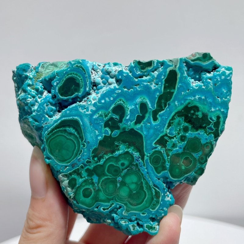 3 Pieces High Quality Chrysocolla Mixed Malachite Slab Specimen - Wholesale Crystals