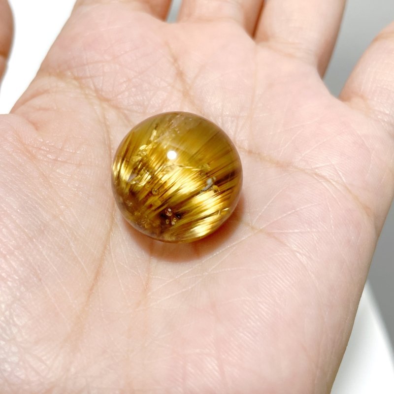 3 Pieces High Quality Gold Rutile Spheres - Wholesale Crystals