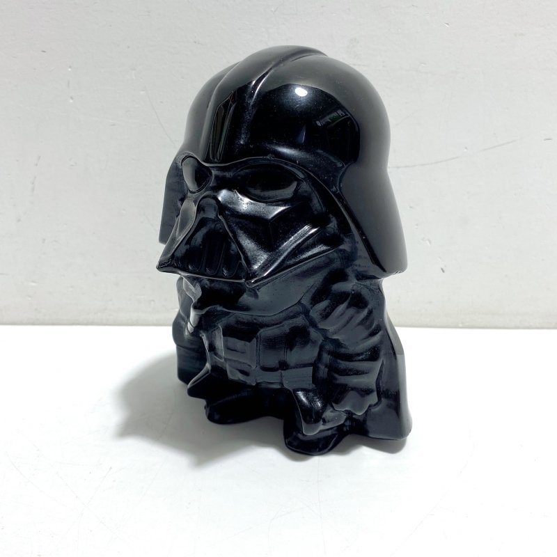 3 Pieces Large Black Obsidian Darth Vader Carving (Defects) -Wholesale Crystals