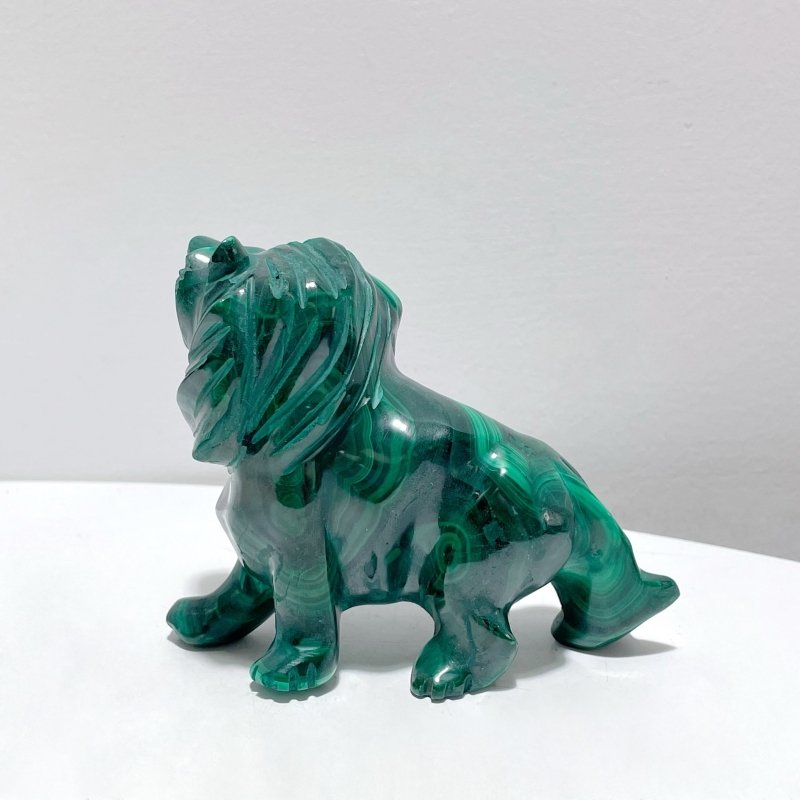 3 Pieces Malachite Lion Carving - Wholesale Crystals