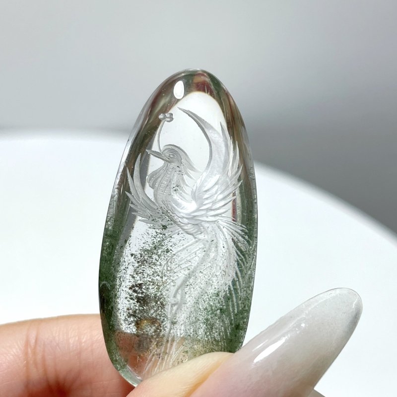 3 Pieces Phoenix Garden Quartz Inner Scene Carving - Wholesale Crystals