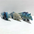 3 Pieces Trolleite Triceratops Three-horned Dinosaur Carving -Wholesale Crystals