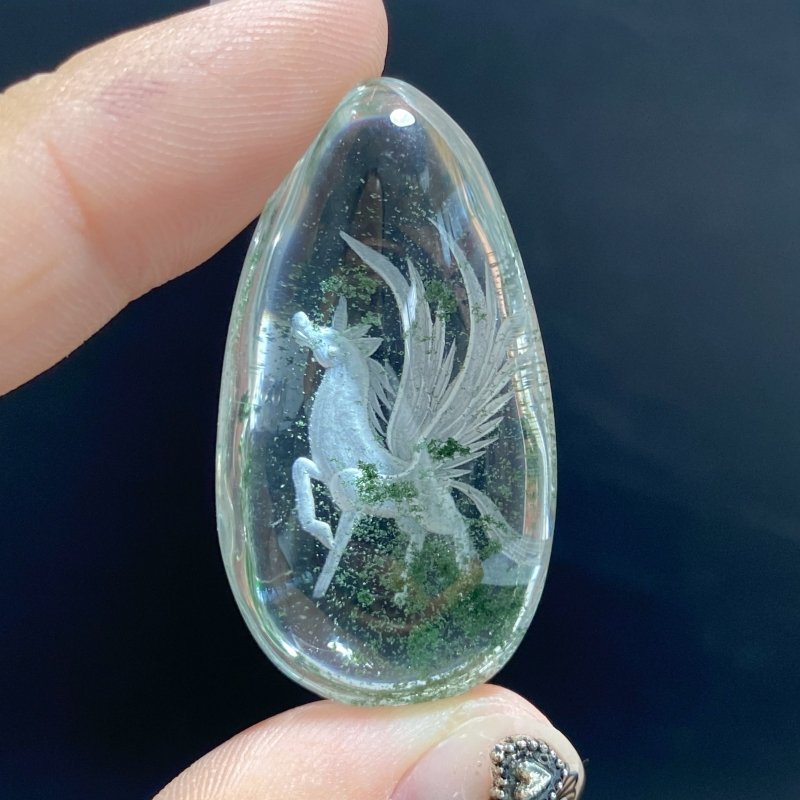 3 Pieces Unicorn Garden Quartz Inner Scene Carving -Wholesale Crystals