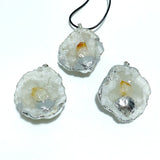 3 Styles Geode Druzy Agate Slice Irregular Pendant Wholesale Black Tourmaline Amethyst Citrine - Wholesale Crystals