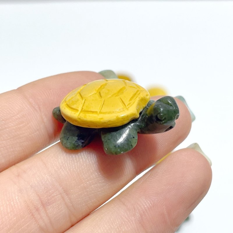 3 Types Beautiful Turtle Crystal Carving Wholesale Caribbean Calcite Chevron Amethyst - Wholesale Crystals