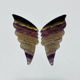 30 Pairs Rainbow Fluorite Butterfly Carving (A3BTF) - Wholesale Crystals