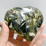 12 Pieces Green Mica Mixed Quartz Heart