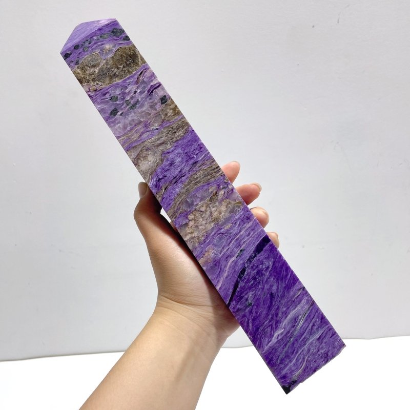 30.5CM Large Charoite Tower For Collection - Wholesale Crystals