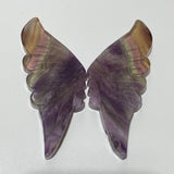 31 Pairs Rainbow Fluorite Butterfly Carving (A1BTF) - Wholesale Crystals