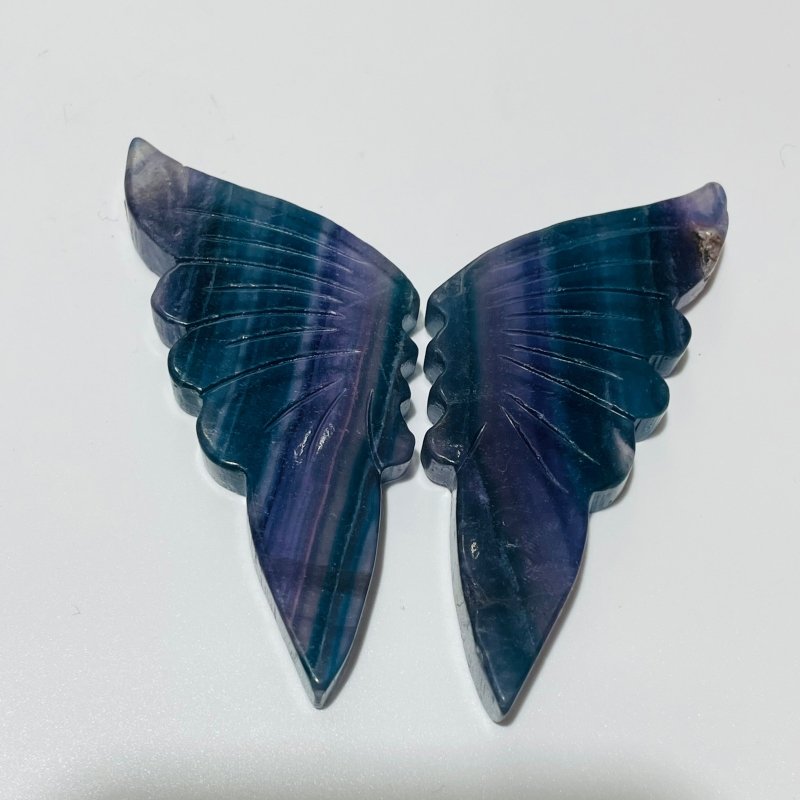 31 Pairs Rainbow Fluorite Butterfly Carving (A1BTF) -Wholesale Crystals