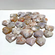 31 Pieces Geode Sakura Flower Agate Heart - Wholesale Crystals