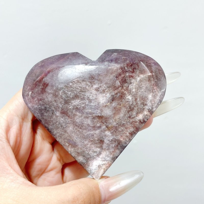 31 Pieces High Quality Flash Lepidolite Heart - Wholesale Crystals