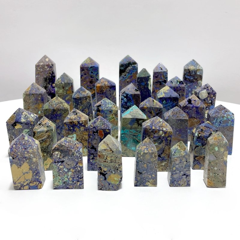 33 Pieces Azurite Malachite Tower - Wholesale Crystals