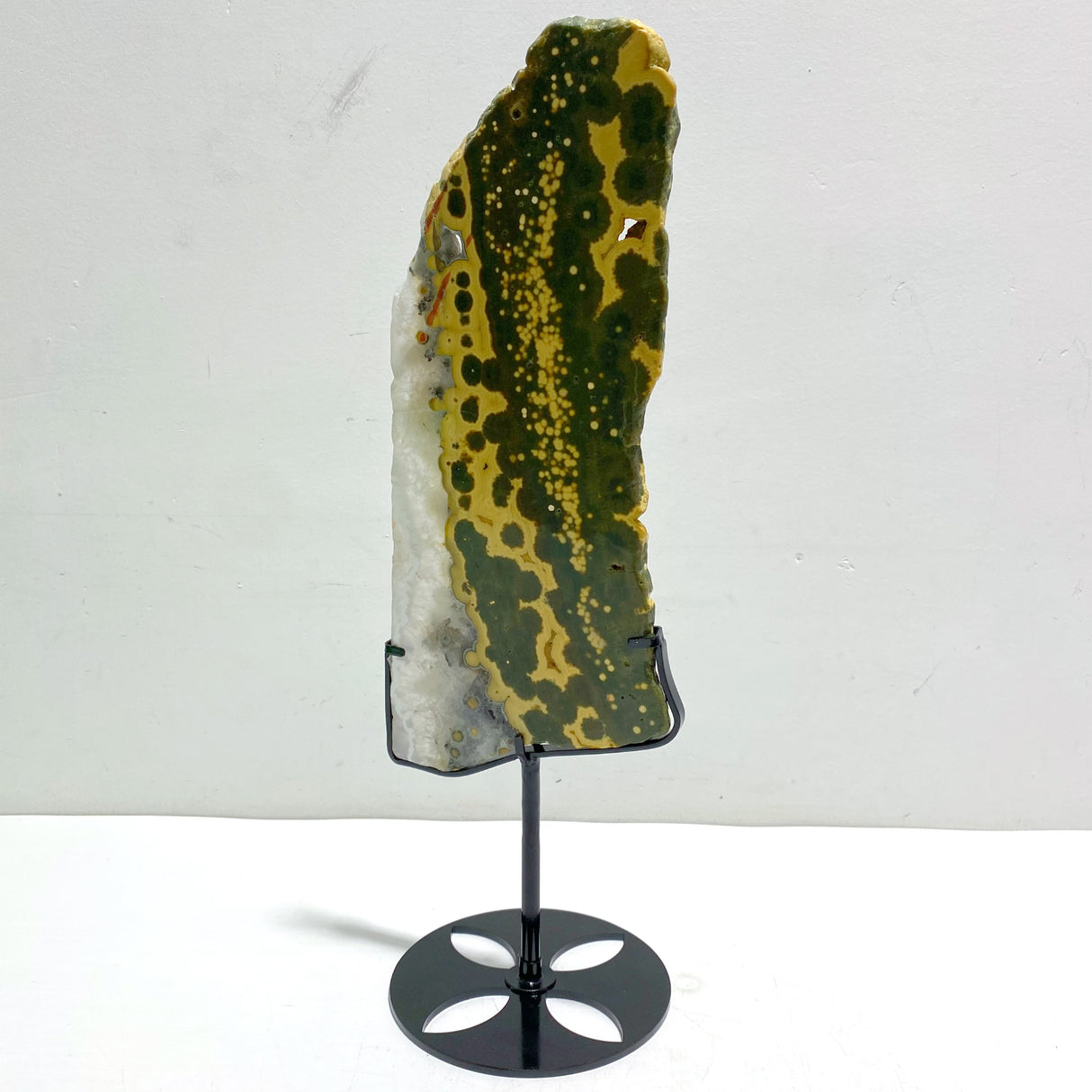 Unique 8th Vein Ocean Jasper Slab With Stand #11